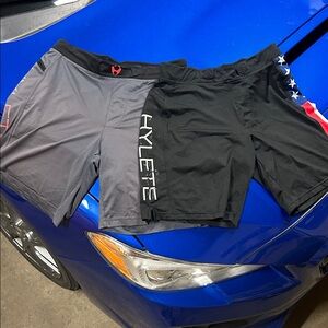 Hylete Athletic Shorts Duo - Black and Gray